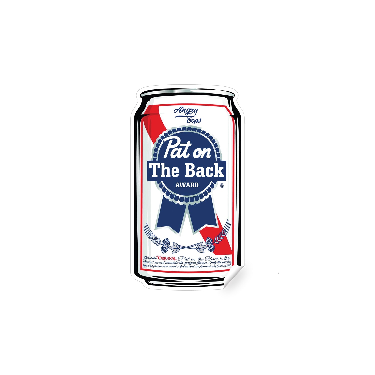 Pat On The Back Award Sticker